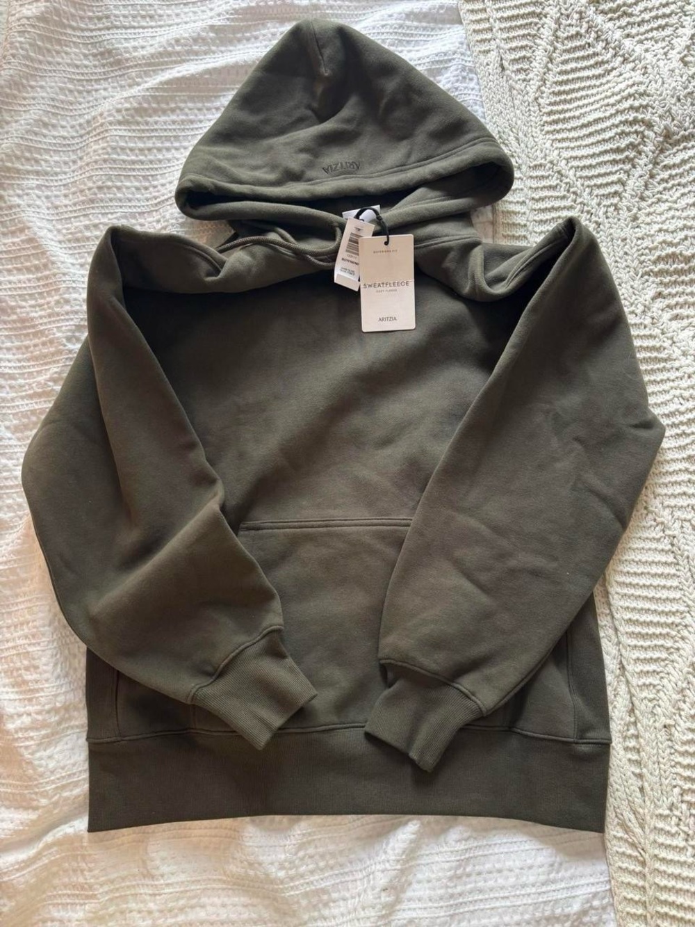Aritzia Olive Green Women's Hoodie Sweatshirt